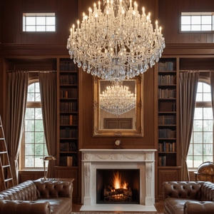 Décoration de mariage personnalisée, grands lustres, chandeliers de luxe pour villa, porte-bougie Maria Theresa, lustre en cristal K9 - Product Image 3