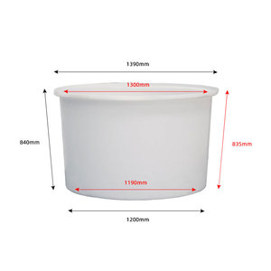 Usine grand réservoir aquacole de stock rond réservoir de pisciculture en plastique baignoire seau en plastique cercle de qualité alimentaire - Product Image 5