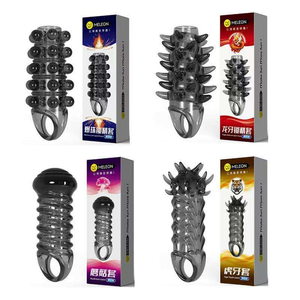 <span class=keywords><strong>China</strong></span> siliconen realistische condoom wolf tand mannelijke doorn draak tijger tand penisring - Product Image 5