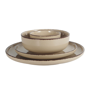 Odern innerware et 16 PCs Camic eramic ates late and owowls Dinnerware et - Product Image 1