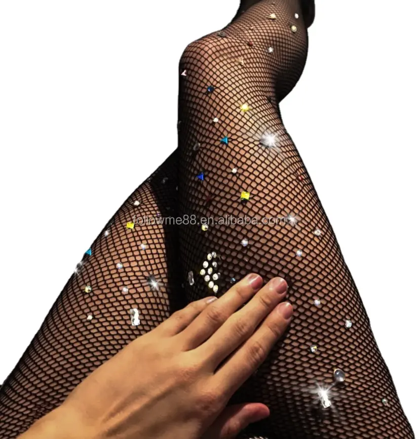 Calze a griglia per perforazione a caldo da donna sexy in stile europeo calze a rete da pesca calze grandi a rete per donna