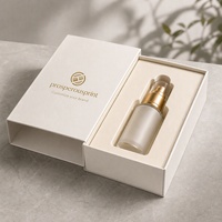 Boîte cadeau cosmétique rigide avec logo personnalisé, boîte en papier de luxe à ouverture coulissante pour l'emballage de flacons de soins de la peau