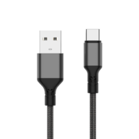 Kabel ASPOR 3A Pengisian Cepat USB A ke USB C, Transfer Data 480Mbps, Kabel Berlapis Nilon dan Aluminium untuk Smartphone (1M/2M/3M)