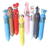 Stylo Bille Rétractable Créatif TY TY839 à Encre Noire 1,0 mm Dix Couleurs Motif Dessin Animé pour Étudiants Filles – Idéal Bureau et École