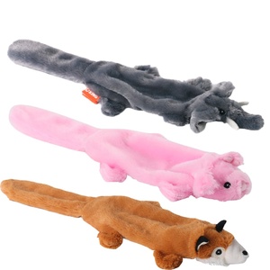 Eco-Friendly Long Flat Body <strong>Dog</strong> Chew Rubber <strong>Toy</strong> Unstuffed Plush with Squeaky Feature Interactive Animal Skin <strong>Dog</strong> <strong>Toys</strong> - Product Image 1