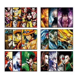 90 Designs Wholesale Anime 3D Poster Manga 3D Lenticular Poster Wall Decor 3D Print Changing Picture Anime Poster
