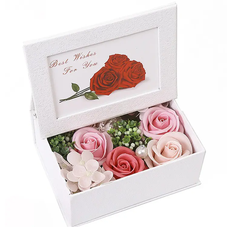Hari Valentine Guru Wanita, Kotak Bingkai Foto Sabun Mawar Yang Diawetkan Buatan DIY Hadiah Ulang Tahun DIY