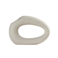 Vase de table en céramique moderne et contemporain, finition mate, structure unique en boucle, pour plantes hydroponiques et tiges séchées, décoration intérieure, Chine