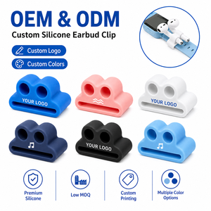Soporte de silicona antipérdida para auriculares <span class=keywords><strong>AirPods</strong></span>, clip para correa de reloj, funda de almacenamiento portátil para Apple Watch, soporte deportivo para auriculares - Product Image 2