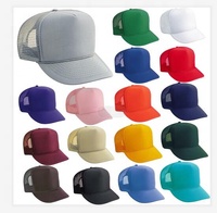 Gorras de camionero promocionales Impresión de LOGOTIPO Material frontal Poliéster con esponja, gorra de camionero Snapback de malla trasera