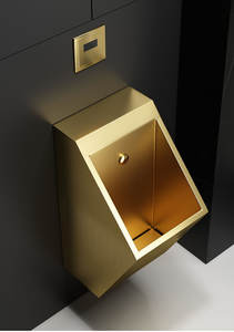 <span class=keywords><strong>Urinoir</strong></span> mural automatique à induction en acier inoxydable 304 doré, luxe léger, pour hôtels - Product Image 5