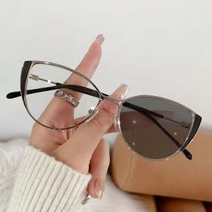 Gafas de Sol Retro con Logotipo Personalizado Nuevo 2025, Montura de Gafas de Ojo de Gato para Mujer, Gafas de Computadora para Mujer, Gafas Fotocromáticas Anti Luz Azul para Mujer - Product Image 2