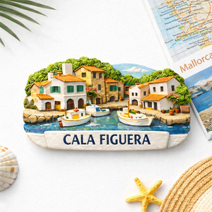 Magnete in Resina Personalizzato con Logo di Cala Figuera, Souvenir di Spagna e Maiorca, Magnete per Frigorifero in Vendita - Product Image 2