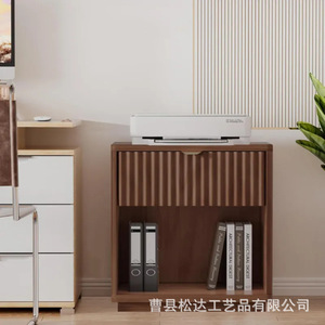Modern <b>minimalist</b> wooden <b>bedside</b> <b>table</b>, home bedroom storage cabinet, solid wood hotel-grade storage rack - Product Image 3
