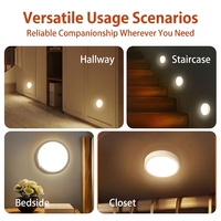 Lampe LED rechargeable à détecteur de mouvement, très vendue - Veilleuse sans fil à coller n'importe où pour armoire/escalier/chambre