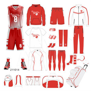 طقم قمصان كرة سلة مخصص بطباعة رقمية سريعة الجفاف بمقاسات كبيرة باللونين الأسود والأحمر زي كرة سلة مخصص للصيف - Product Image 2