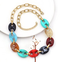 Collar de Acero Inoxidable con Diseño de Nariz de Cerdo, Acrílico, Estilo Clásico Minimalista Vintage, para Mujer