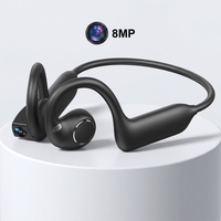 Écouteurs sportifs intelligents SANVNET avec caméra 8MP, assistant vocal IA, microphone de traduction, écouteurs intelligents pour hommes et femmes, conduction osseuse