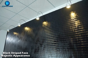 <span class=keywords><strong>Mur</strong></span> d'eau au design majestueux avec taille personnalisée, cascade murale à rayures noires - Product Image 5