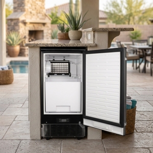 Máquina de Hielo Nuelead NES-36FS-8 de 1 kg, Fabricante de Hielo en Cubos, de Acero Inoxidable, para Interiores y Exteriores, de Una Puerta, 110 V, Automática, 12 kg de Hielo - Product Image 3
