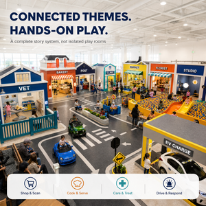 Aire <span class=keywords><strong>de</strong></span> jeux intérieure pour enfants en plastique, <span class=keywords><strong>Centre</strong></span> <span class=keywords><strong>de</strong></span> divertissement familial avec circuit <span class=keywords><strong>de</strong></span> voitures, thèmes Boulangerie, Marché, Bureau <span class=keywords><strong>de</strong></span> poste, pour <span class=keywords><strong>la</strong></span> maternelle - Product Image 3