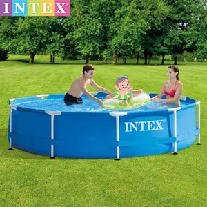 Intex 28200 Ronde Frame Outdoor Familie Opblaasbaar Bovengronds Zwembad