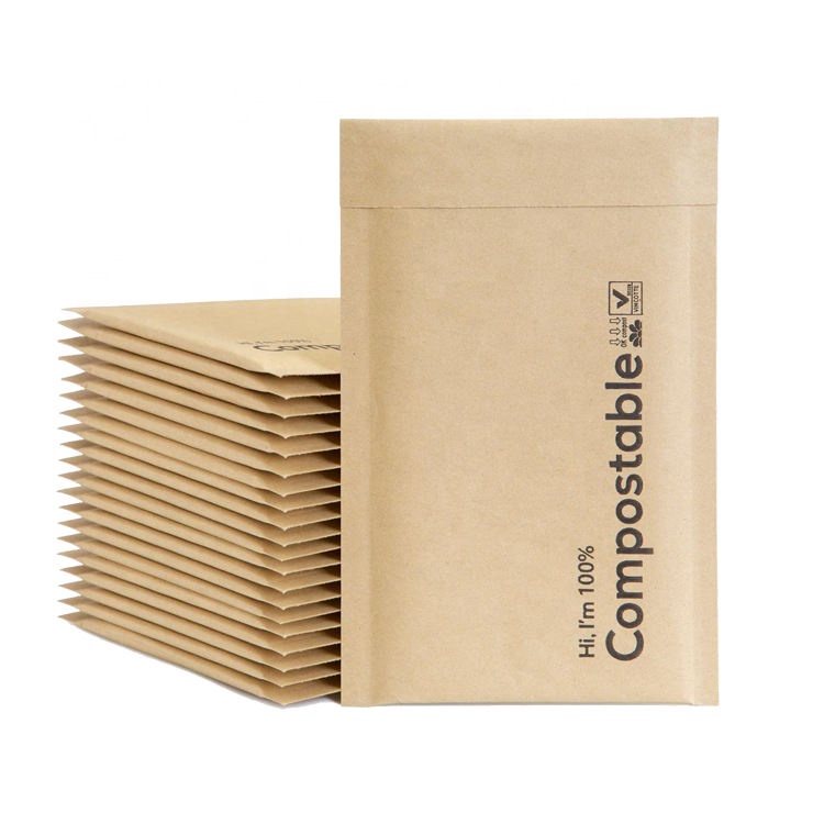 ZGCX Kraft Paper Bag Recycled Mailers Shopping Cushion Courier Bubble Packag/ Envelop Bags Biodegradable Honeycomb Padded Mailer