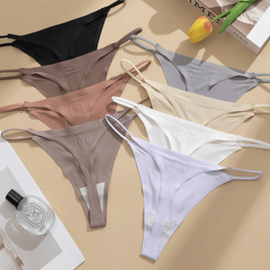 Ropa interior personalizada de fábrica Algodón/Modal Cintura baja Tanga Bragas Ropa interior <span class=keywords><strong>Bikini</strong></span> Tanga sin costuras - Product Image 5
