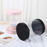 Boîte d'emballage de fleurs Offre Spéciale boîte-cadeau de fleurs ronde transparente portable pour la Saint-Valentin pour paquet de bouquet