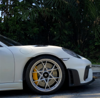 Velg HT Custom Forged Center Lock 5x130 untuk Porsche 911 997 991 992 GTS GT2 GT3 RS 19 20 21 Inch, Ringan, Warna Gold, Alloy