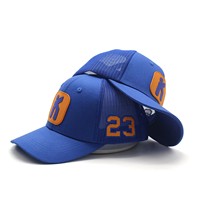 Casquette Trucker en Coton à 6 Panneaux avec Bord Incurvé et Maille, Patch en PVC Caoutchouc Brodé Personnalisé, Faible MOQ, Haute Qualité, Prix Bas