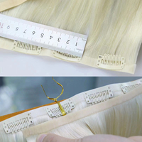 Extensions de cheveux brésiliennes Remy à clipser, double trame, sans couture, ombrées, en cheveux humains vierges de qualité supérieure, vente en gros