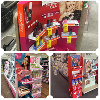 Présentoirs POP personnalisés Présentoir en papier pour cosmétiques au détail Présentoir au sol en carton pour produits de maquillage