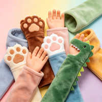 Manchon de bras en peluche amusant et mignon en forme de patte d'animal, jouet portable pour cosplay, fête, cadeau personnalisé