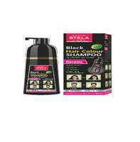 Stela care No PPD Hair Color Shampoo Black Dark Brown Brown Burgundy 25 ml X 10 Sachet X 24 Mono Box for Smooth Shiny Hair