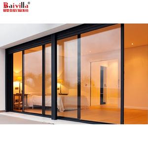हॉट सेल साउंडप्रूफ एल्यूमीनियम ग्लास स्लाइडिंग पैटियो डोर साइड ओपन सुपरमार्केट और फार्महाउस के लिए वाटरप्रूफ फीचर के साथ ओपनिंग - Product Image 6