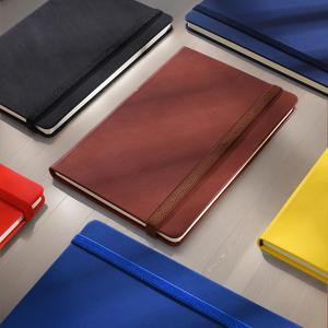 Personalised <b>A5</b> PU Leather <b>Notebook</b> Hardcover Spiral Bound with Elastic Strap Promotional Logo Printing for Business Use - Product Image 1