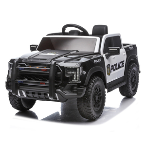 Camioneta de Policía Eléctrica de 12V 2WD para Niños con Control Remoto, Luces LED y Música - Product Image 1