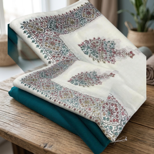 Women's Long Cashmere <b>Shawl</b> Embroidered Floral Pattern Winter <b>Wrap</b> Scarf for Bridal Wedding Occasions - Product Image 3