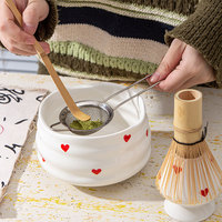 Service à thé japonais Fouet en bambou Chasen Scoop Chashaku pour la cérémonie du thé japonaise Matcha 4pcs Set Wholesale Matcha Whisk Set