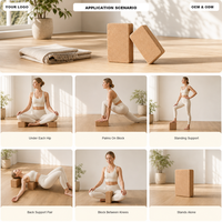JOYFIT Bloc de Yoga en Liège Écologique Personnalisable de Haute Qualité 3x6x9 Naturel 100% Densité Sans Peluches Logo Personnalisable