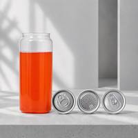 Bouteilles en plastique PET transparentes pour sodas, café, boissons, jus et thé, 250ml, 330ml, 350ml, 500ml, 16oz, 18oz, avec ouverture facile