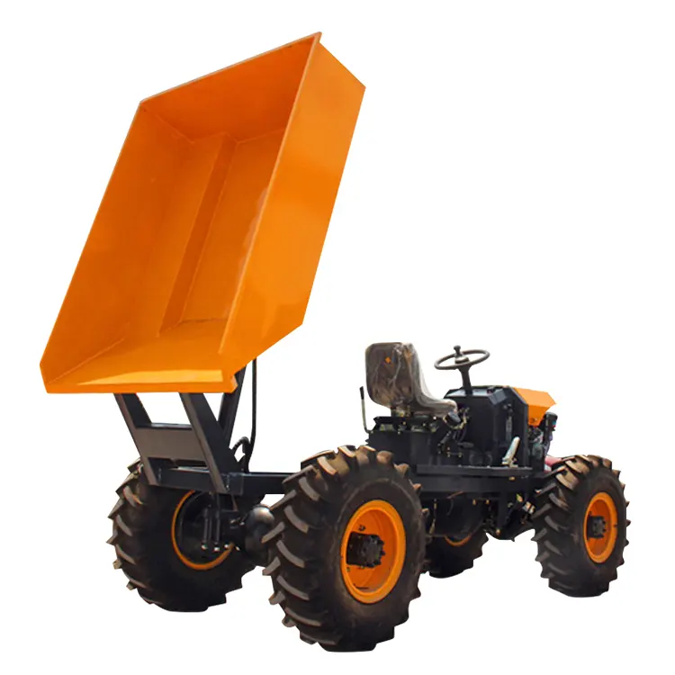 Mesin pemindah bumi taman pertanian jalan tak beraspal menggunakan situs penggerak 4 roda truk dumper kecil minyak palem 1.0T truk Dumper Mini bergerak ZY100