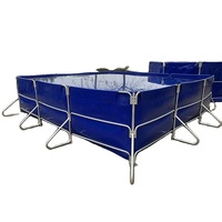 Équipement Agricole de Ferme Aquacole en Acier pour Réservoir de Homards, Bassin à Poissons, Réservoir en Plastique pour l'Élevage de Crevettes