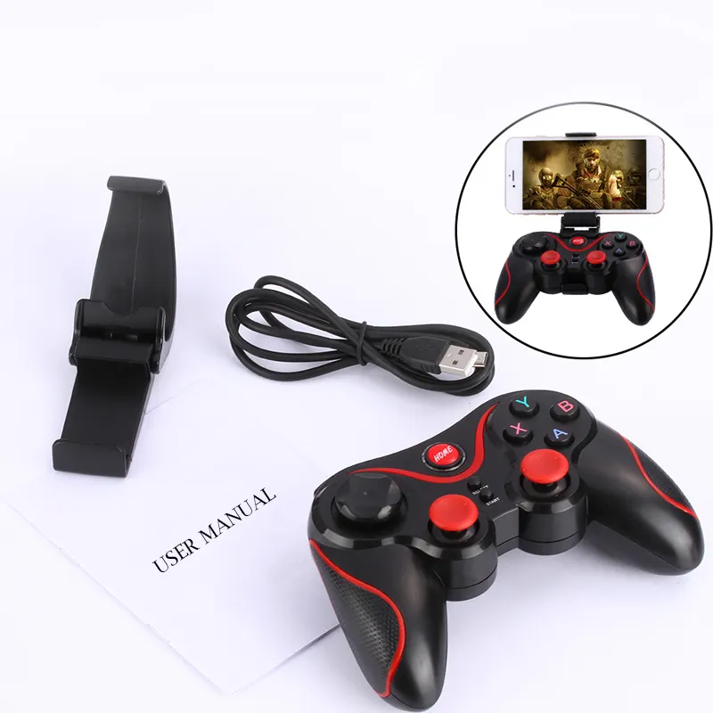 Newest Gamepad X3 wireless BT game controller T3 directly connected with android IOS smart phone