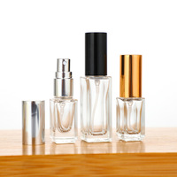 Mini Botella de Perfume con Atomizador, 3ml 5ml 10ml 15ml 20ml 30ml 50ml 100ml, Tapa de Rosca, Estilo Probador, Diseño Rectangular, Color Personalizado