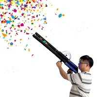 Lanceur électrique à trois têtes, machine à confettis, alimenté par batterie, pistolet à confettis pour fête, scène, discothèque, DJ, mariage