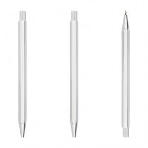 Stylo en laiton fin, stylo à bille en métal pour hôtel, haute qualité, logo personnalisé, impression noire, stylo promotionnel sportif - Product Image 3