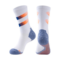 Chaussettes de sport professionnelles pour hommes, en coton tricoté, avec semelle en tissu éponge épaisse, antidérapantes, anti-transpiration, pour le basketball et la course à pied, modèle Elite pour adultes.