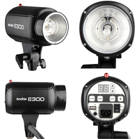 Kit d'éclairage de studio Godox E300 300W avec support et sac pour boîte à lumière, ensemble d'éclairage vidéo, flash de studio photo 110V/220V